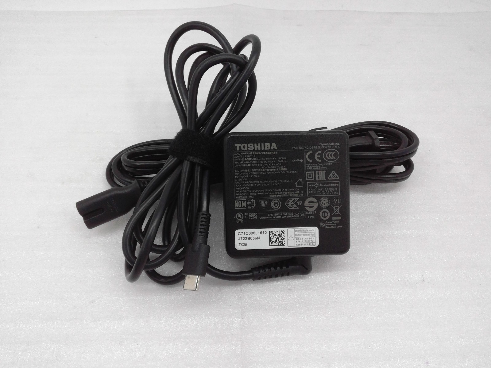 Genuine Toshiba 45W AC Adapter PA5279U-1ACA USB-C Charger