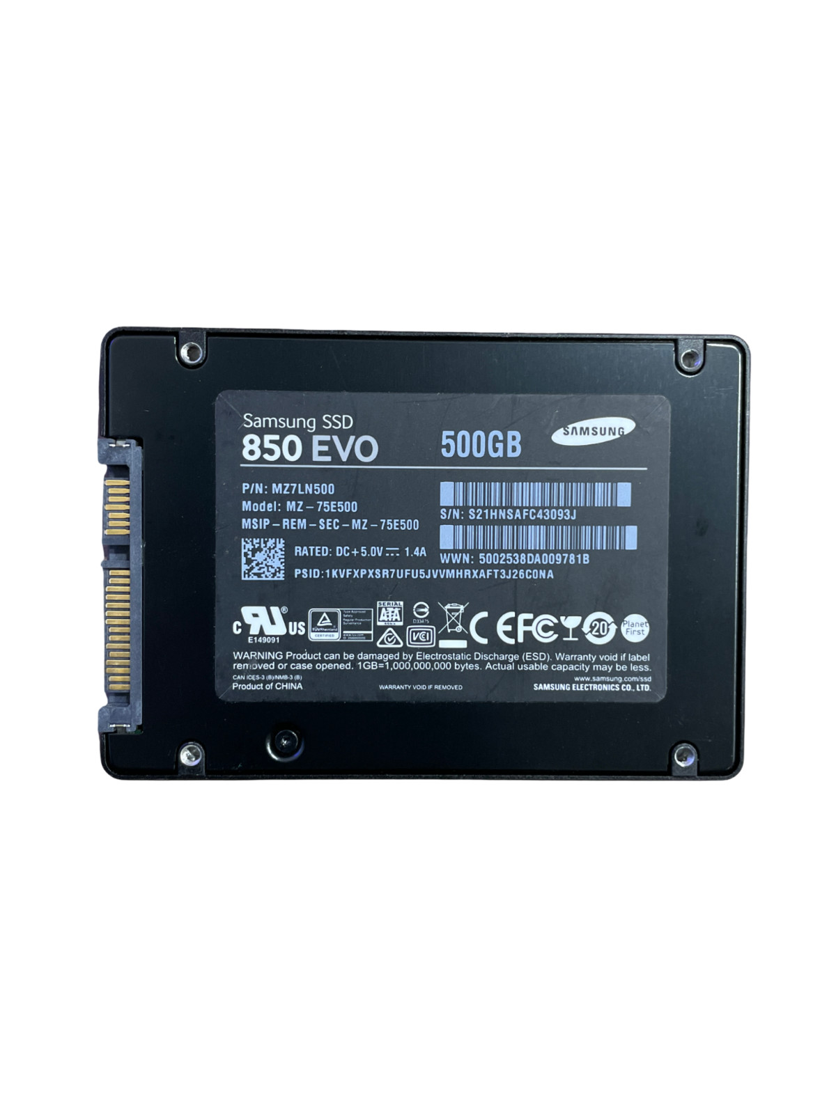 Samsung 850 EVO 500GB 2.5" SATA III V-NAND Internal SSD MZ-75E500  #26