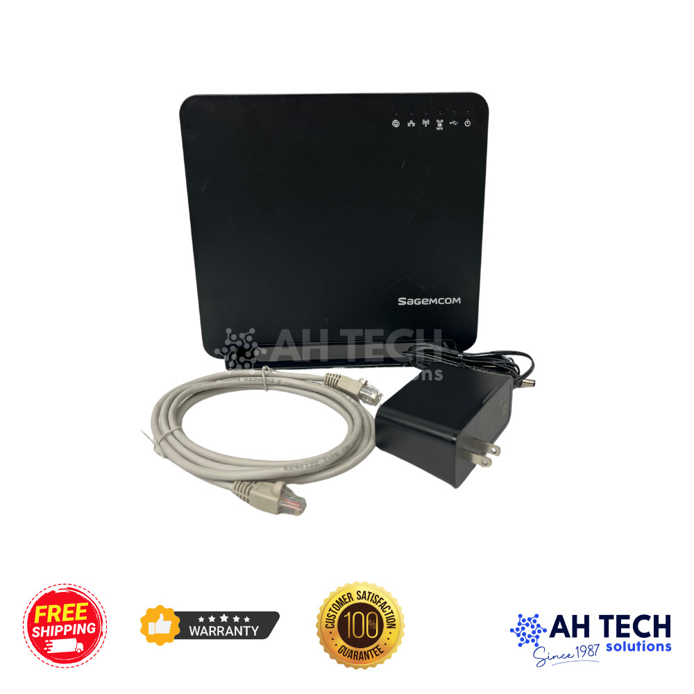 Sagemcom Fast 5260 Wireless Router  with Power Adapter Bundle - 