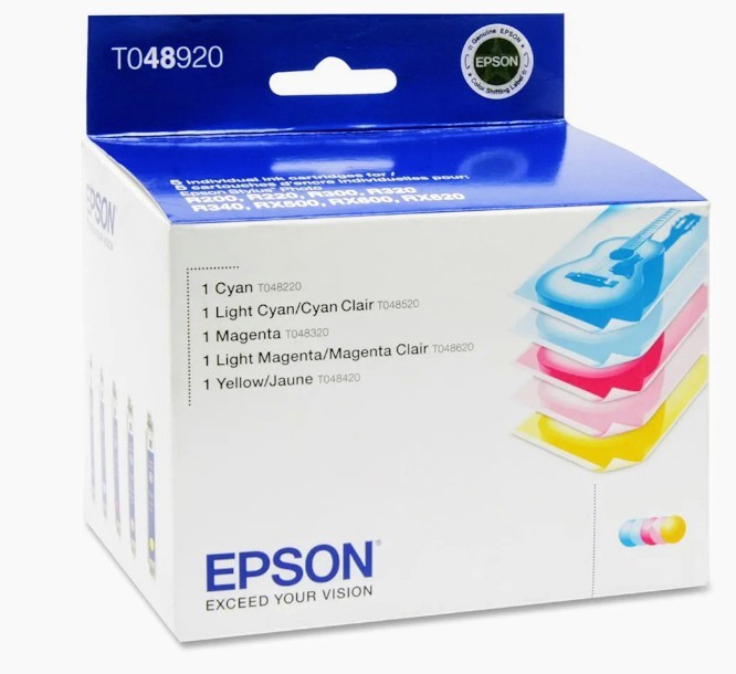 Epson T048920 Multipack 5 Color Ink Cartridges Old Stock