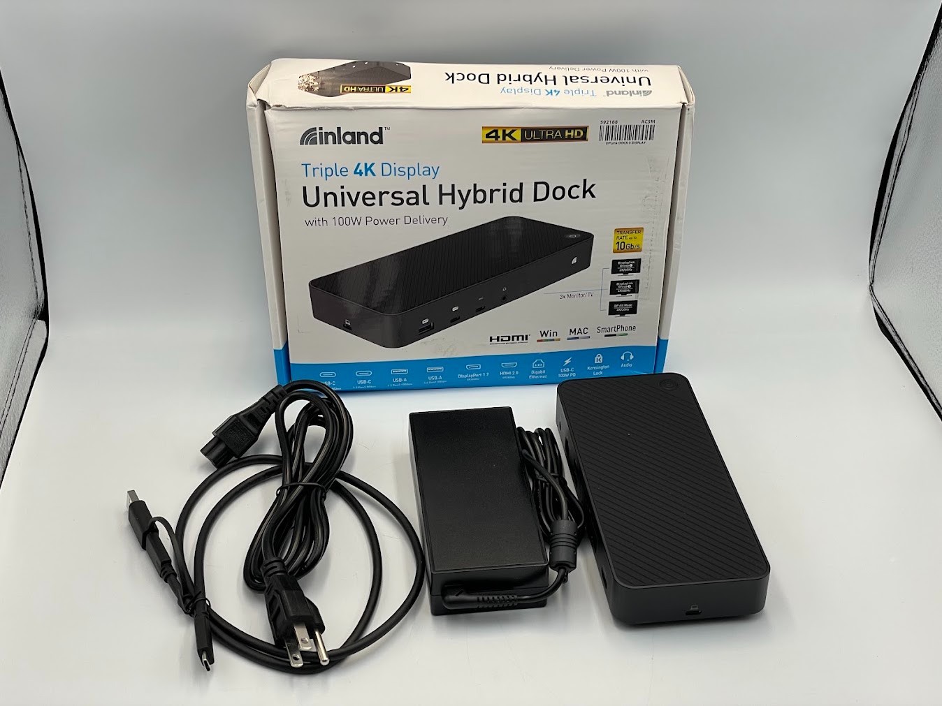 Inland Universal Hybrid Displaylink Docking Station
