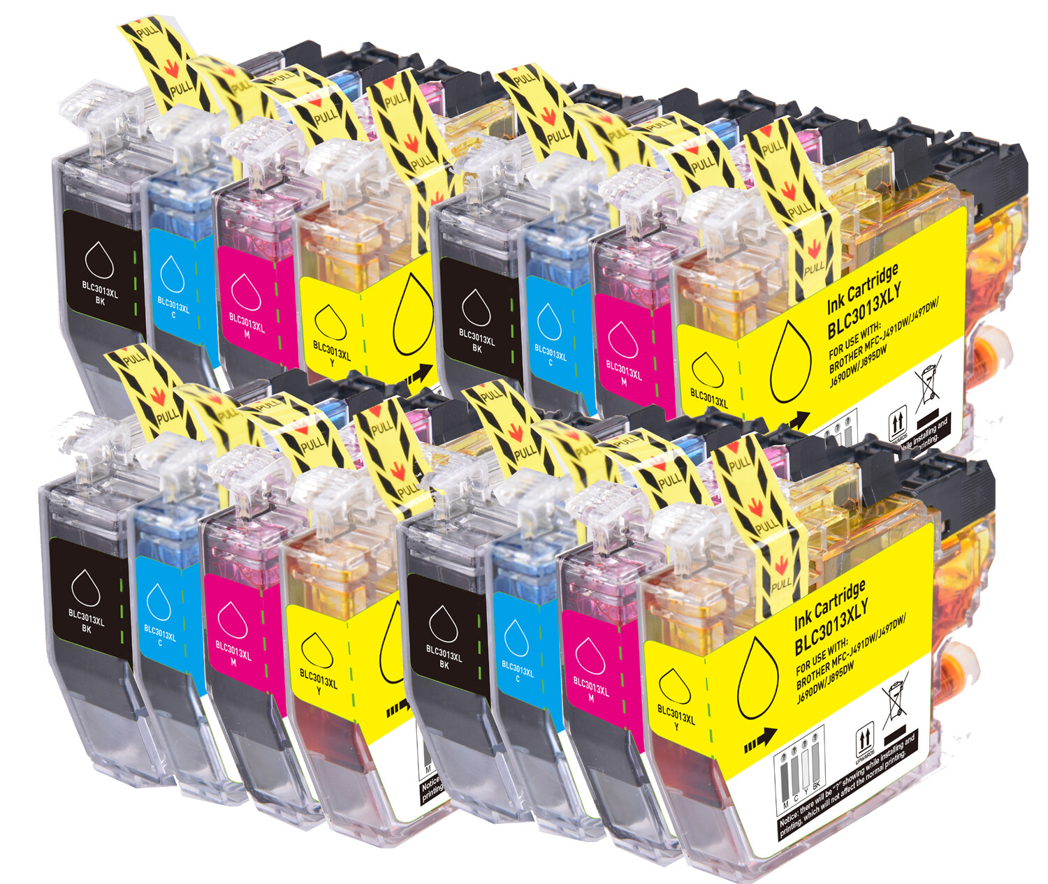 16PK Printer Ink Set + Chip fits Brother LC3013 MFC-J491DW MFC-J497DW MFC-J690DW