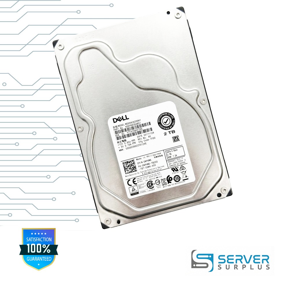Dell MG04ACA200NY 2TB SATA 7.2K 3.5 in Enterprise HDD | 0NPVM6 | HDEPR83DAB51