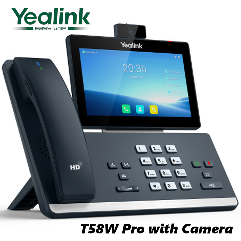 Yealink SIP-T58W Pro w/ Camera 7" Color Touch Screen 16 SIP Office Corded Phone