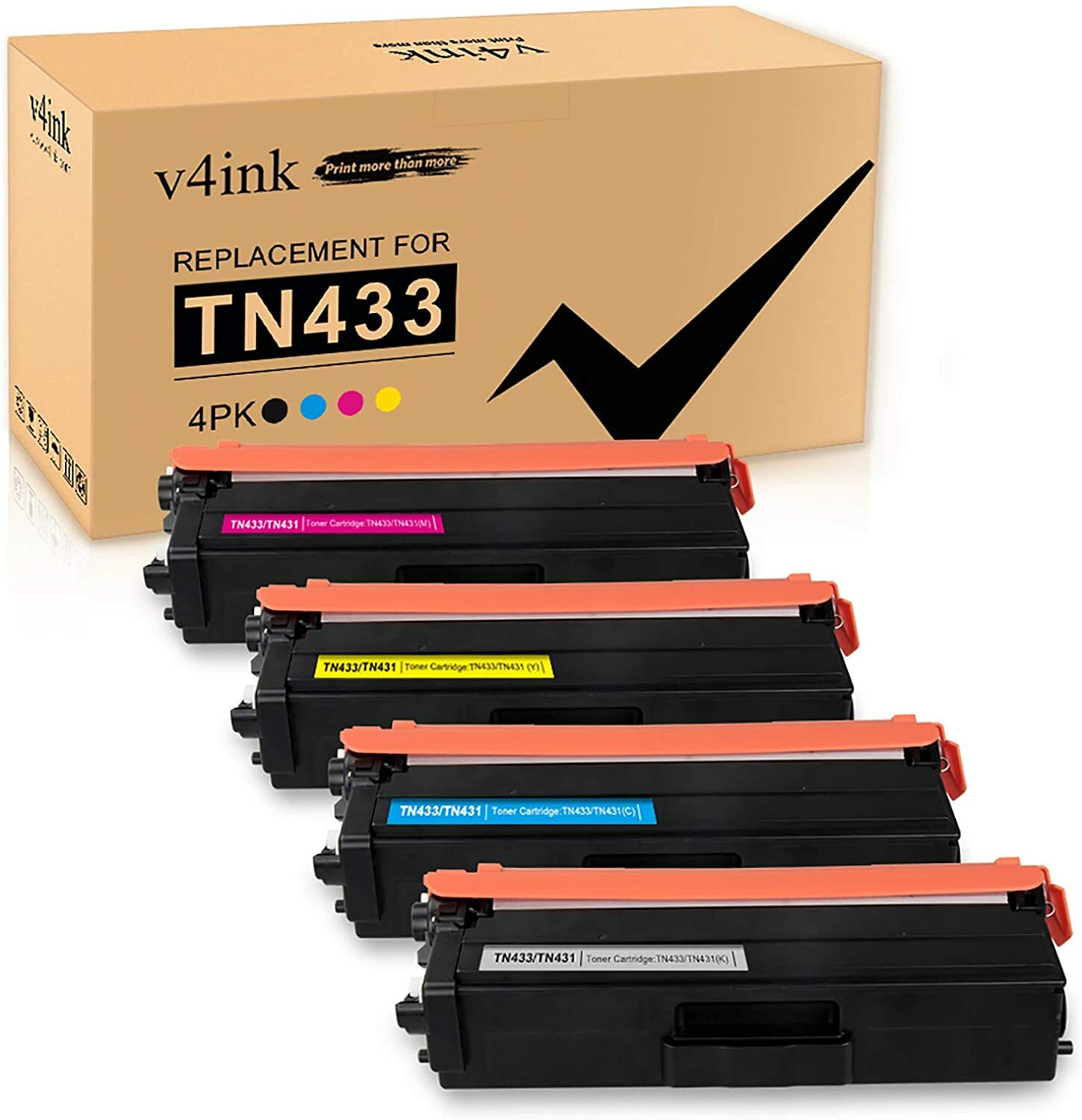 4PK TN433 TN431 Toner fits For Brother HL-L8260cdw HL-8360cdw MFC-L8900cdw 8610