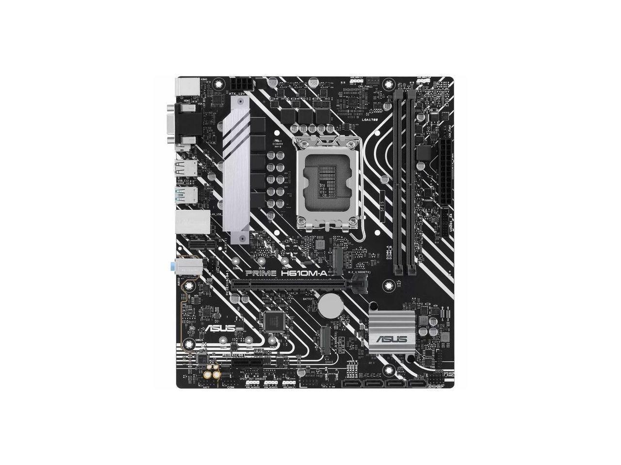 Asus Prime H610M-A-CSM Gaming Desktop Motherboard - Intel H610 Chipset - Socket