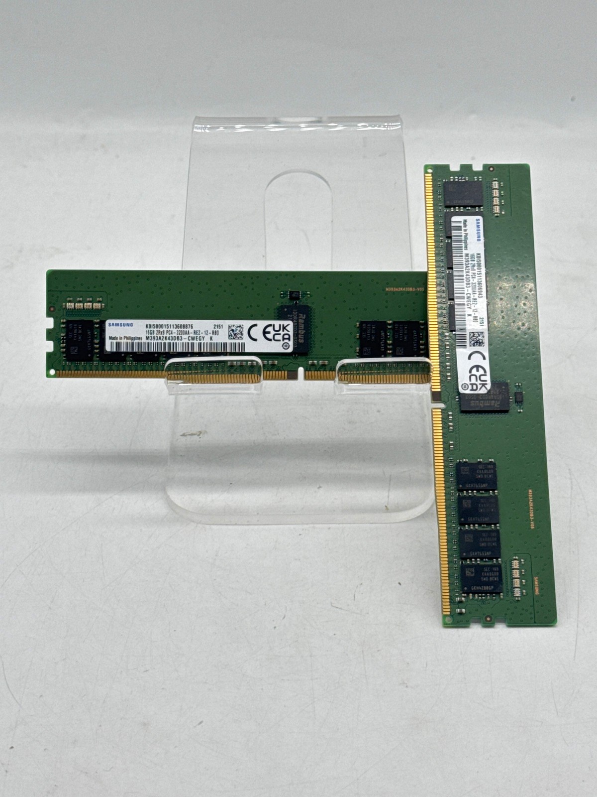 Lot of 2 Samsung 16GB DDR4-3200AA RAM M393A2K43DB3-CWEGY - Used