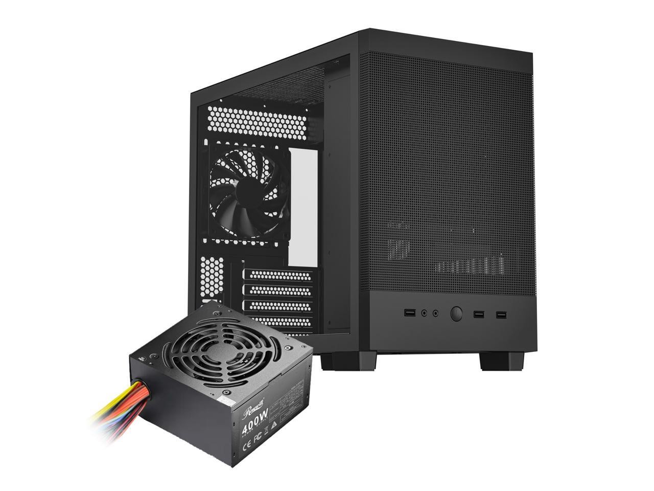 Rosewill Micro ATX Mini PC Computer Case with Pre-Installed 400W Power Supply |