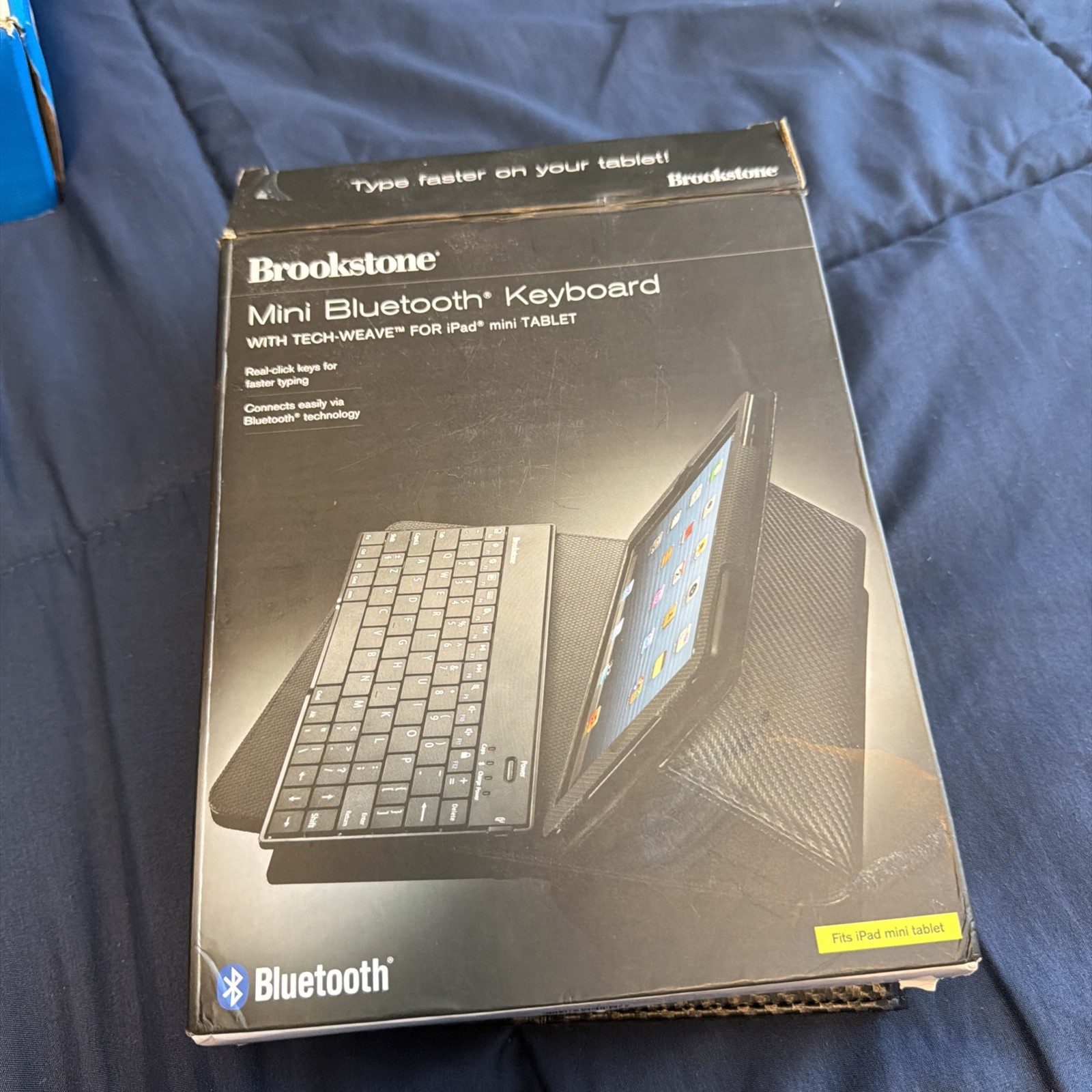 Brookstone Mini Bluetooth Keyboard For iPad Mini 1, 2, 3 Tablet "Black"