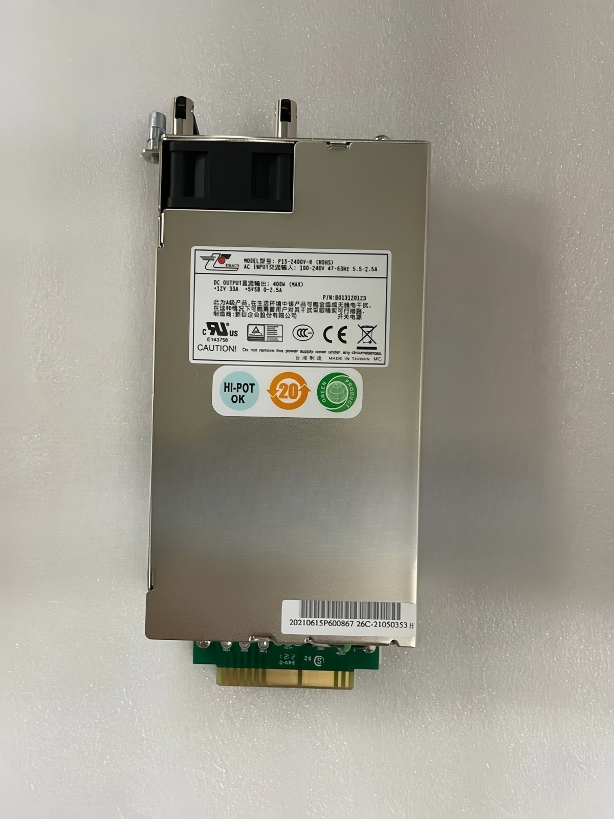 1PC Brand NEW EMACS P1S-2400V-R Hot Swap 400W Server Power Supply Fully Tested