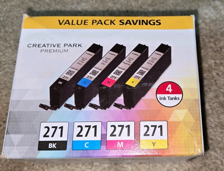 Canon CLI-271 Value Pack Ink Cartridge  BK/C/M/Y