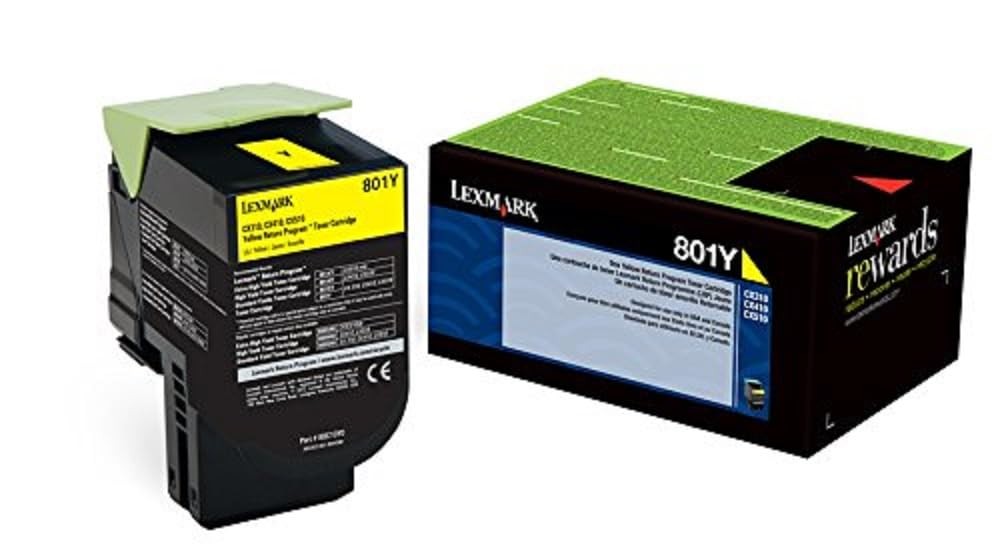 Original Lexmark 80C10Y0 Yellow Toner. New Sealed Box, We Ship Fast