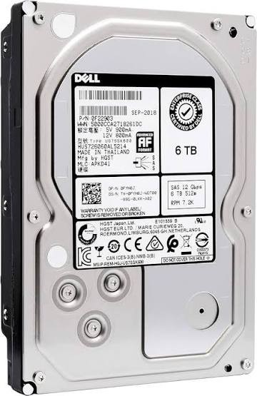 Dell 0F22903 6TB HGST 7K6000 7.2K SAS 12Gb/s 3.5" For Parts