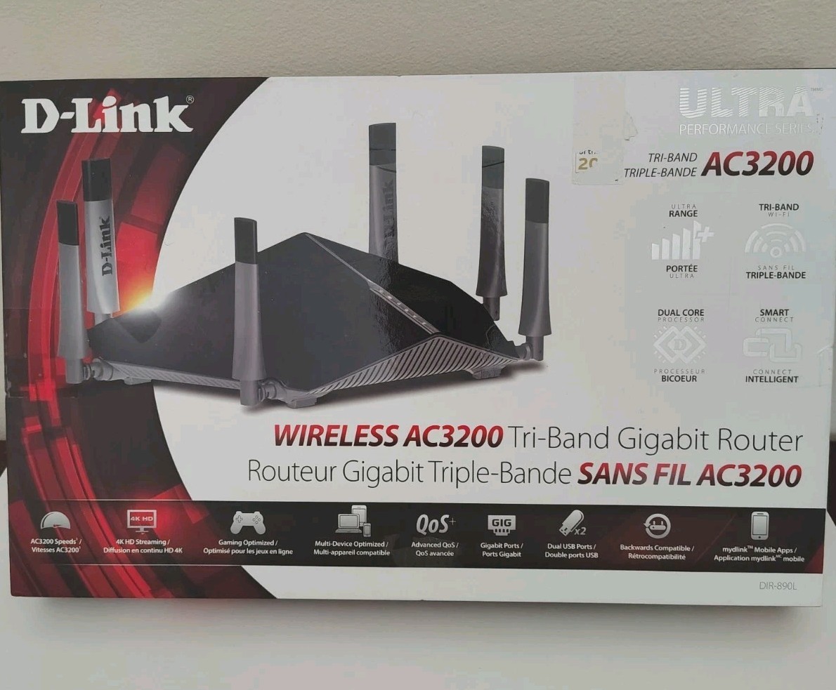D-Link DIR-890L AC3200 Ultra Wi-Fi Gigabit Router 4K HD Streaming Gaming - [LN]™