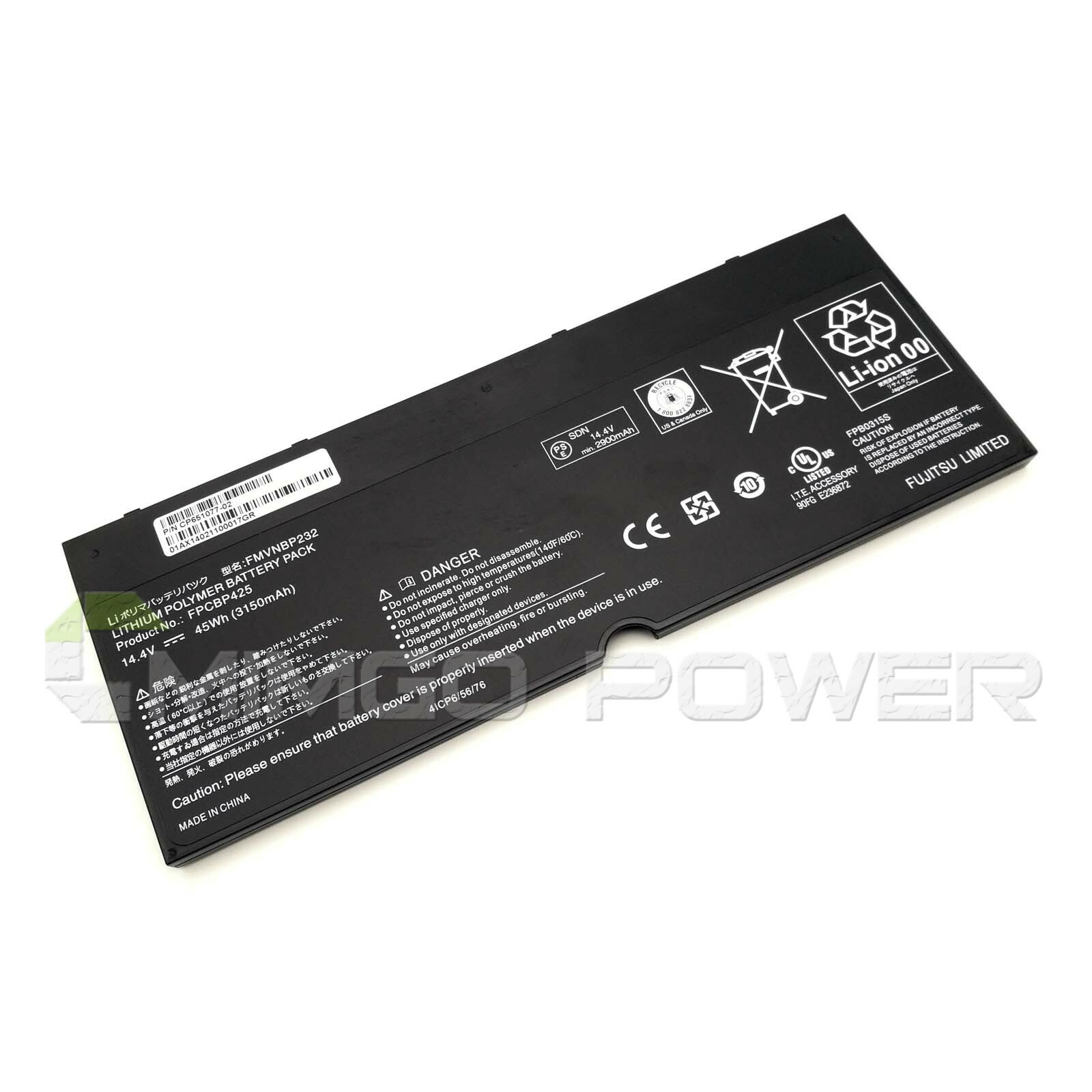 New Genuine FMVNBP232 FPCBP425 Battery for Fujitsu LifeBook T904 T935 T936 U745