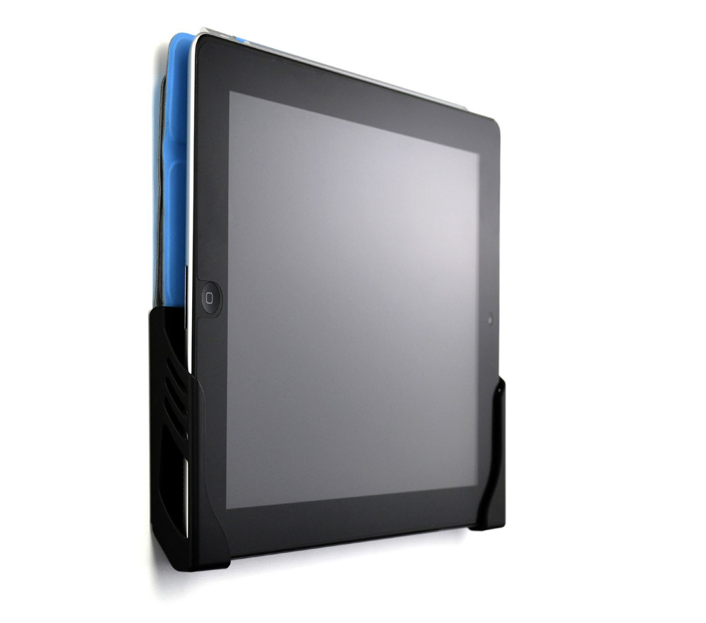 Damage free Universal Tablet Wall Mount Dock iPad 1 2 3 4 Air Air 2 Black 3M Adh