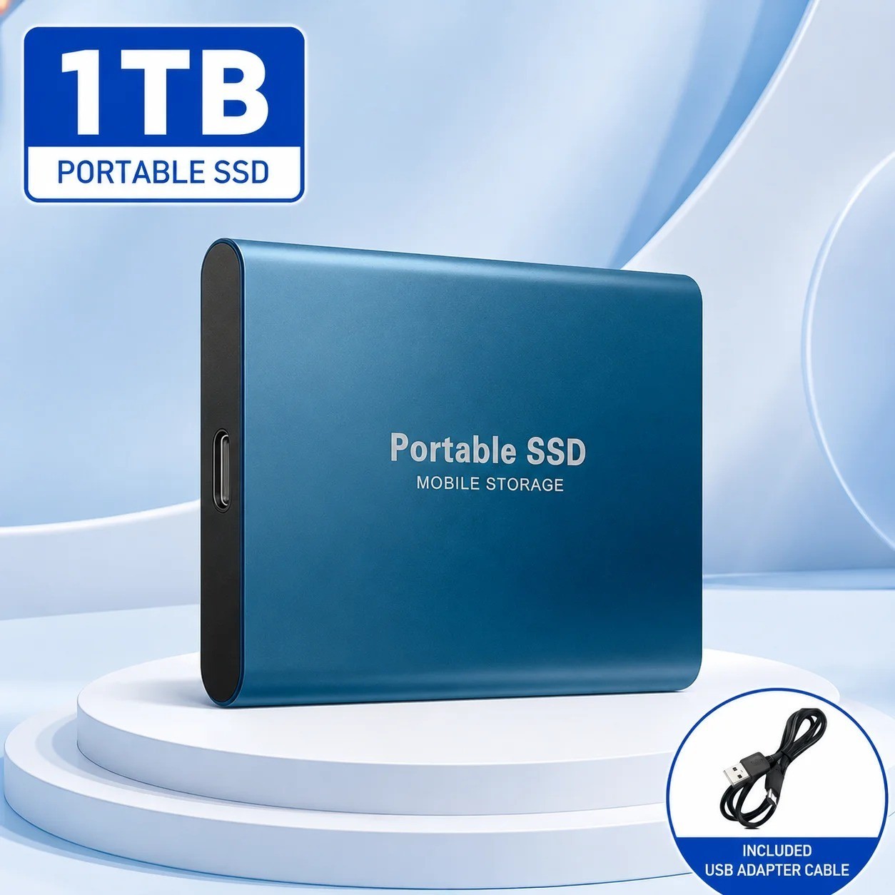 2TB 4TB 16TB Portable SSD Type-C External Hard Drive High Speed USB 3.0 Laptop