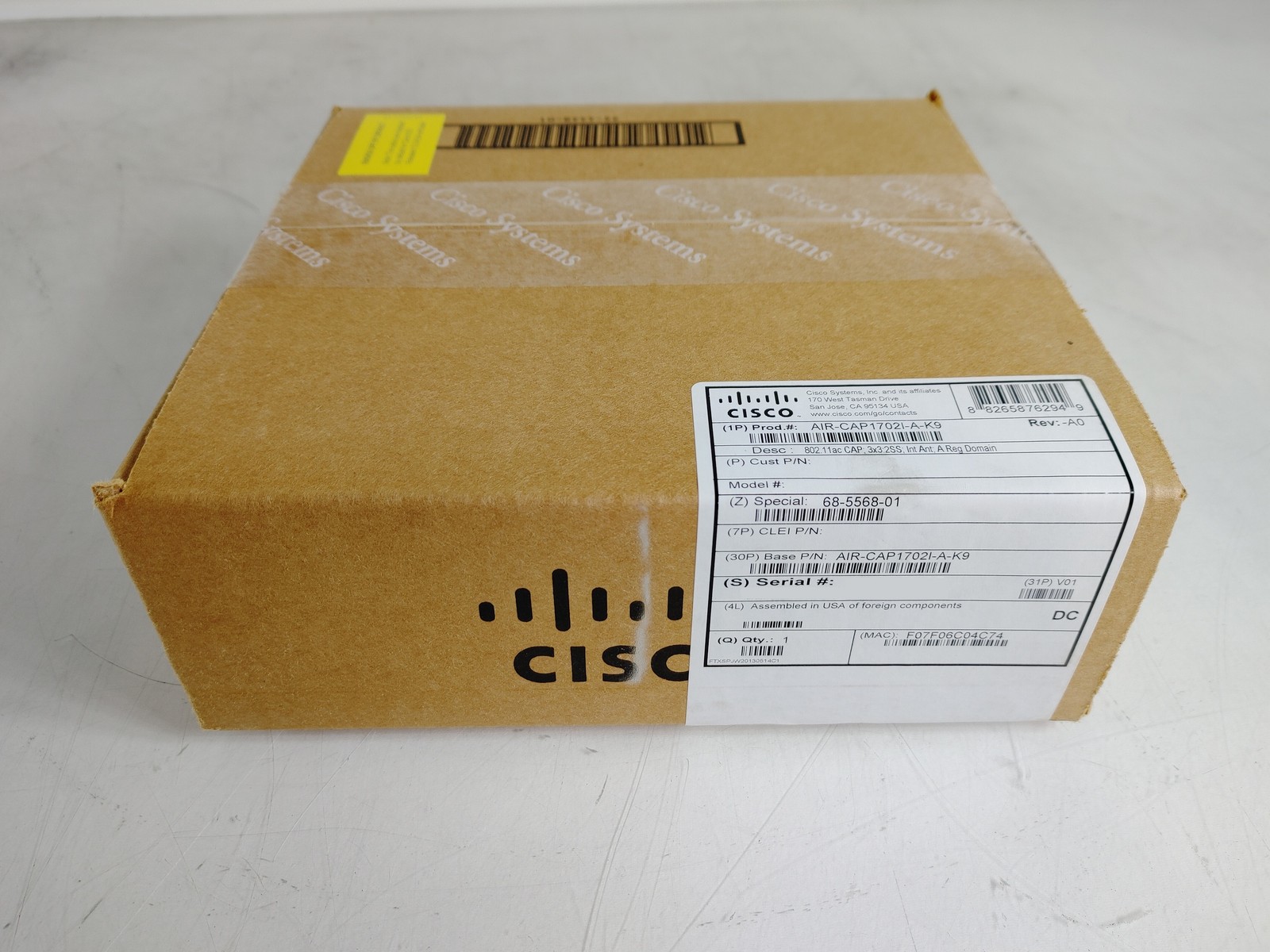 New Cisco Aironet 1700i 802.11ac Wireless Access Point AIR-CAP1702I-A-K9