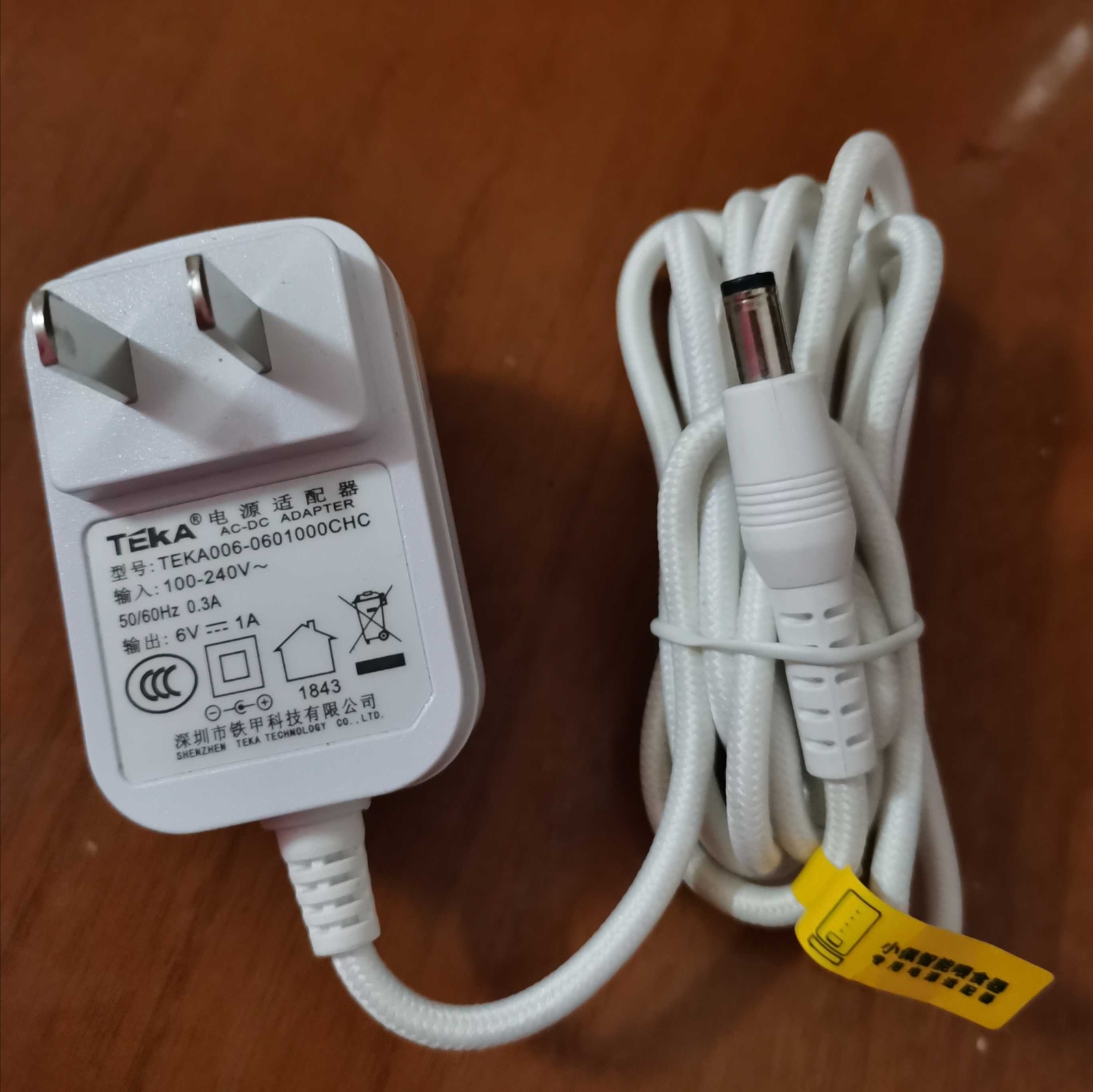 Genuine TEKA AC Adapter TEKA006-061000CHC 6V 1A Power Supply