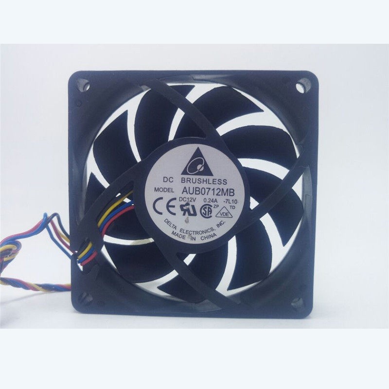1PCS Delta AUB0712MB 7015 12V 0.24A Ultra-Quiet 4-Pin PWM CPU Cooler Fan