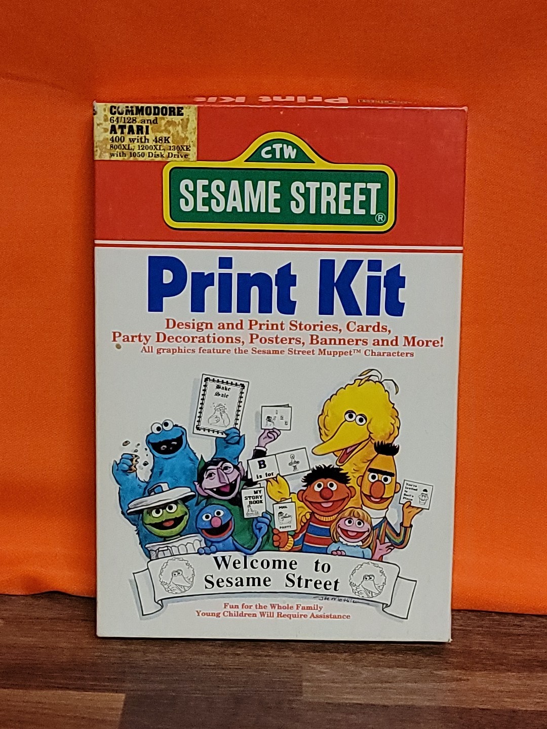 Vtg Sesame Street Print Kit (Commodore 64, 1988) Complete CIB
