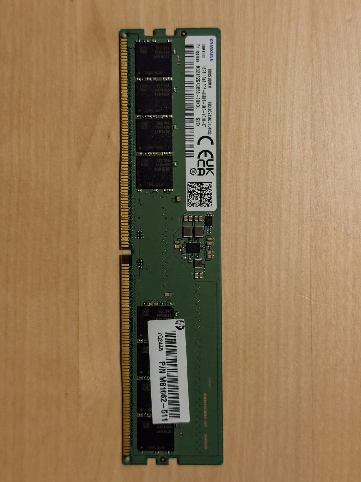 Samsung 16GB DDR5 4800 PC5-38400R UDIMM RAM