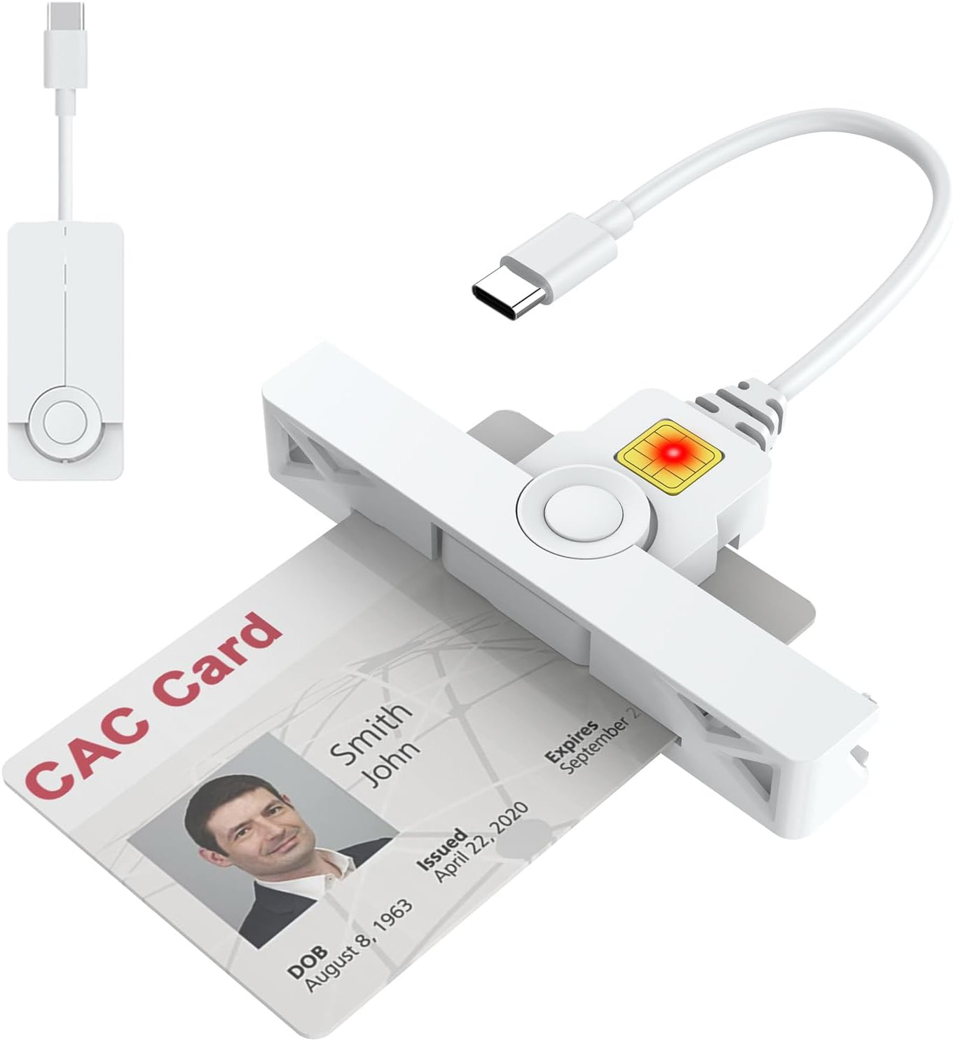 CAC Reader Type C, USB C Smartfold CAC Reader, USB C DOD Military Common Access
