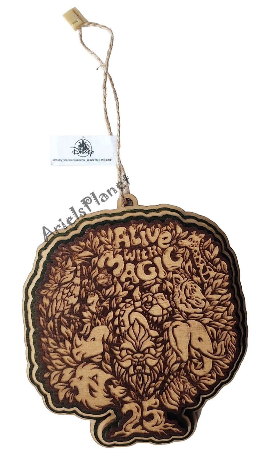 Disney Parks Animal Kingdom 25th Anniversary Alive with Magic Mickey Ornament