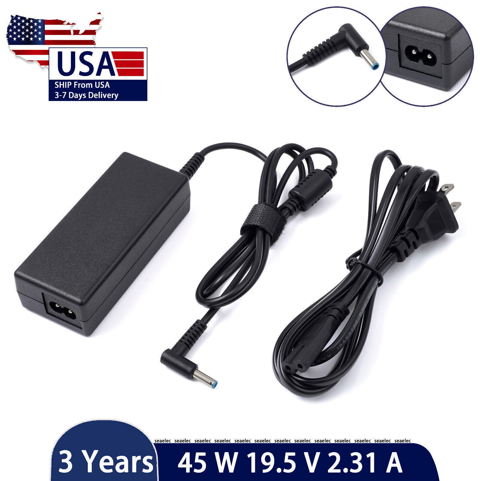 45W Laptop Charger Power Supply Cord For HP 17-by 17-AK 17-CA 17-BS 17-CP 17-CN 