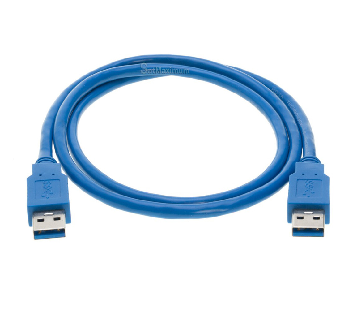 USB 3.0 Cable Blue Type A Male to A Male High-Speed Data Transfer Charger Cord