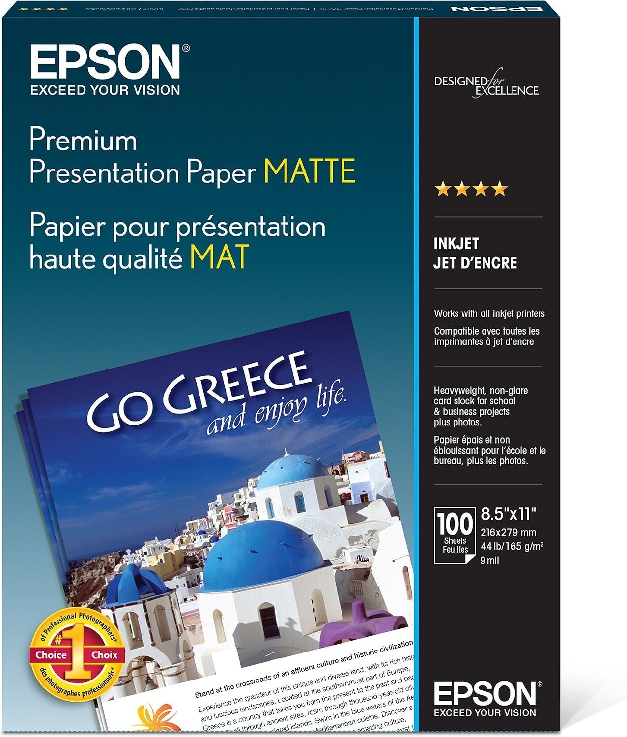Epson Premium Presentation Matte Paper 8.5x11 S042180 