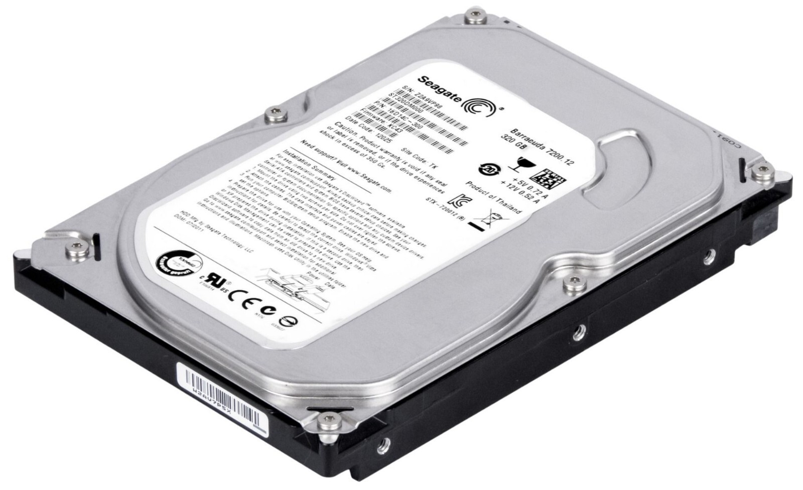HARD DRIVE SEAGATE BARRACUDA 7200.12 ST320DM000 320GB 7.2K 16MB SATA III 3.5''