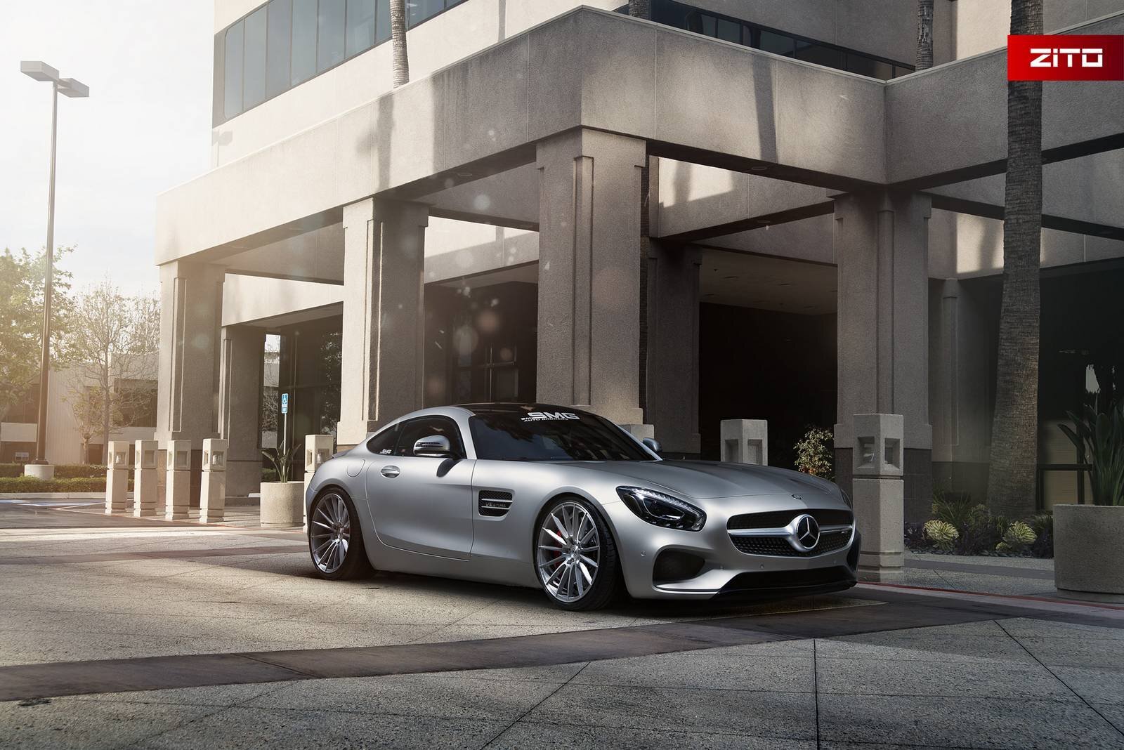 Cars 2016 mercedes amg gts zito Desk Mat Stitched