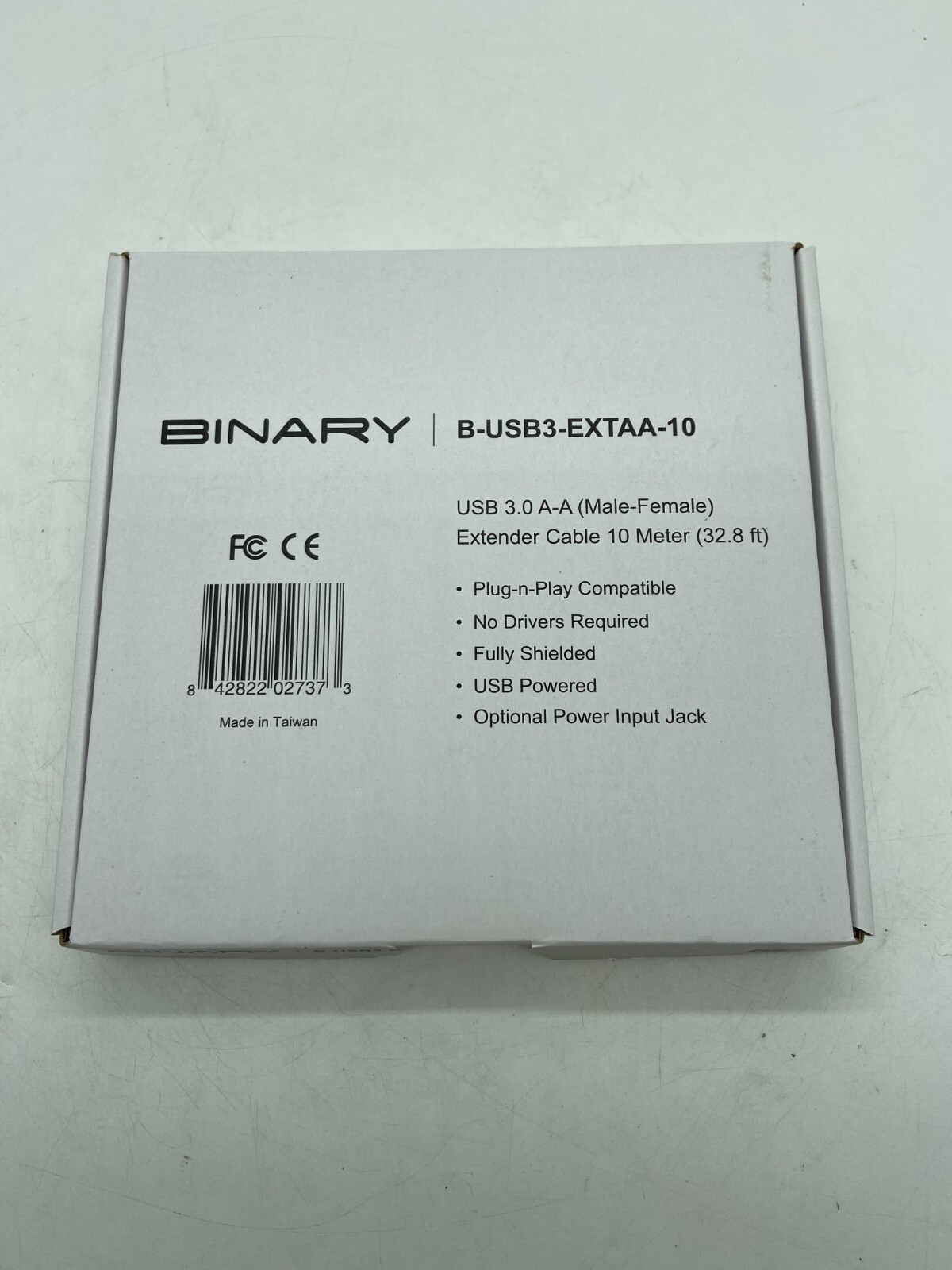 Binary B-USB3-EXTAA-10 Extender Cable 10 Meter/32.8 ft Black 