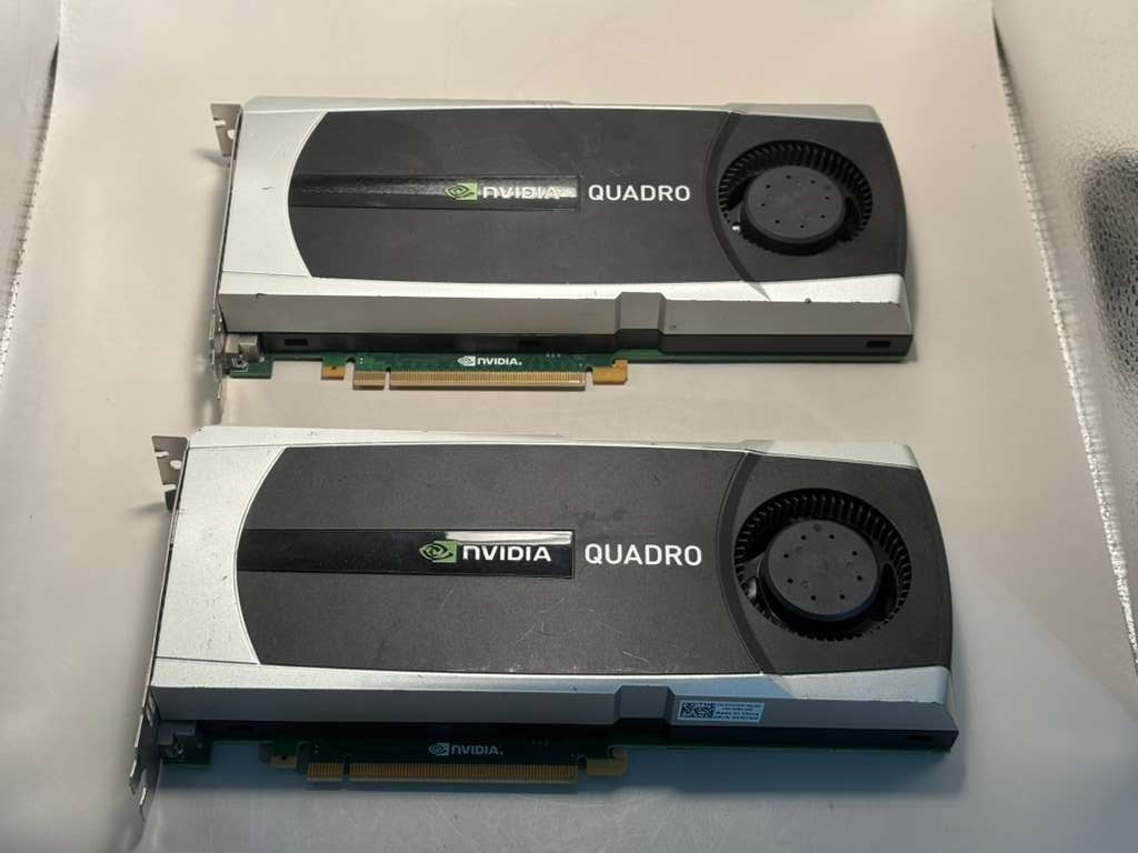 Lot of 2 NVIDIA 699-51030-0501-100 Quadro 2.5GB GDDR5 PCIe 320-bit GPU