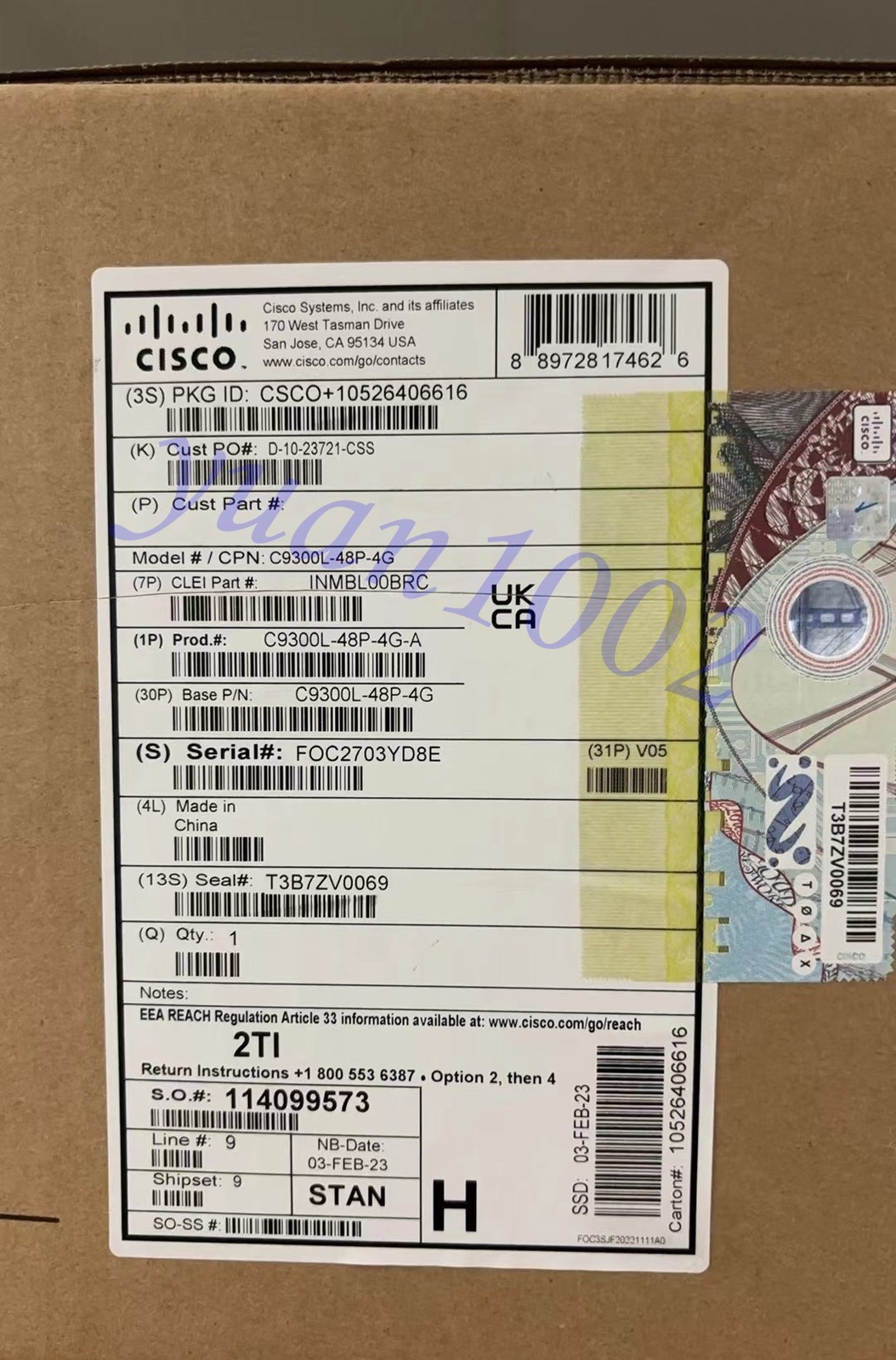 1PCS NEW CISCO C9300L-48P-4G-A Network switch Fast FedEx or DHL