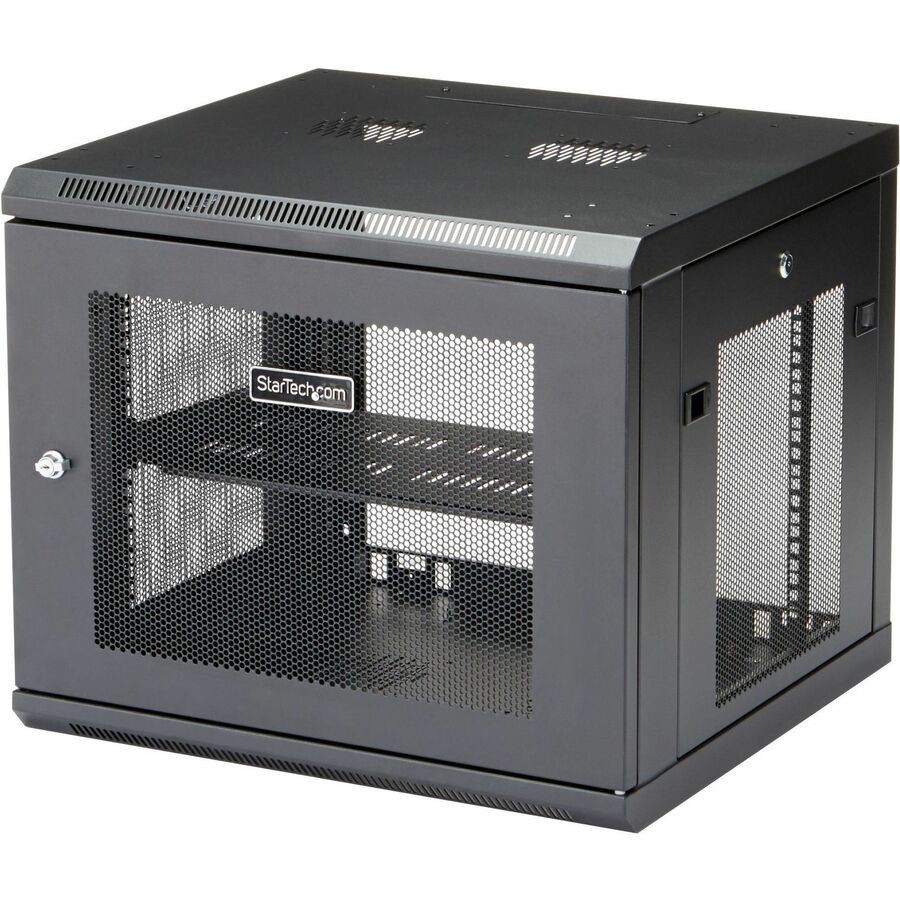 StarTech 4-Post 9U Wall Mount Network Cabinet, 19" Wall-Mounted Server Rack for