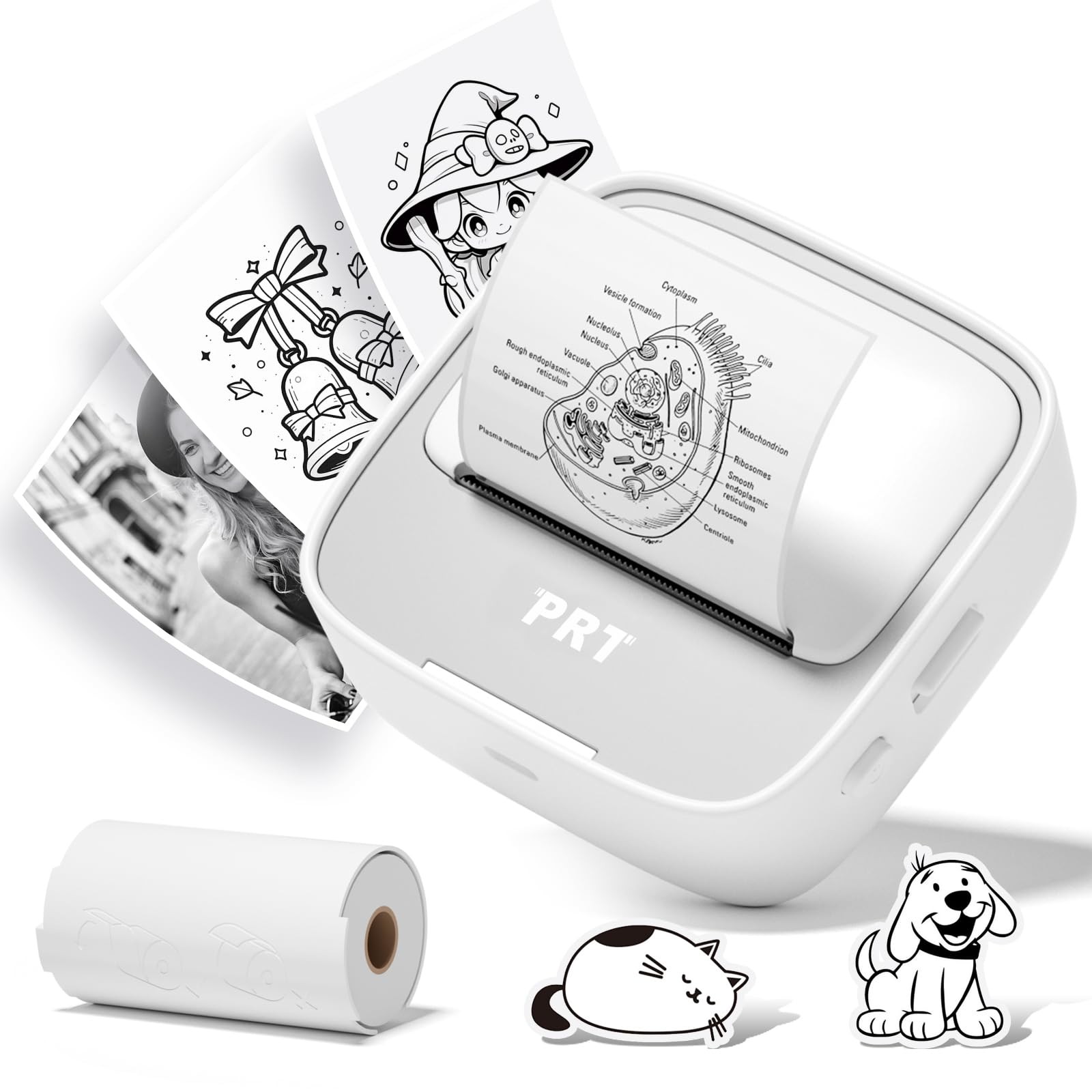 Mini Impresora Termica Portatil con Papel Adhesivo Bluetooth sin Tinta DIY