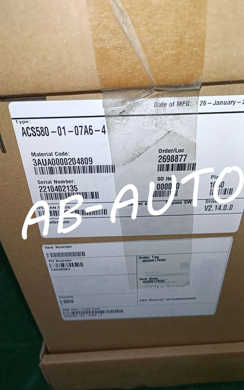 ACS580-01-07A6-4 3KW acs580 Inverter Brand New