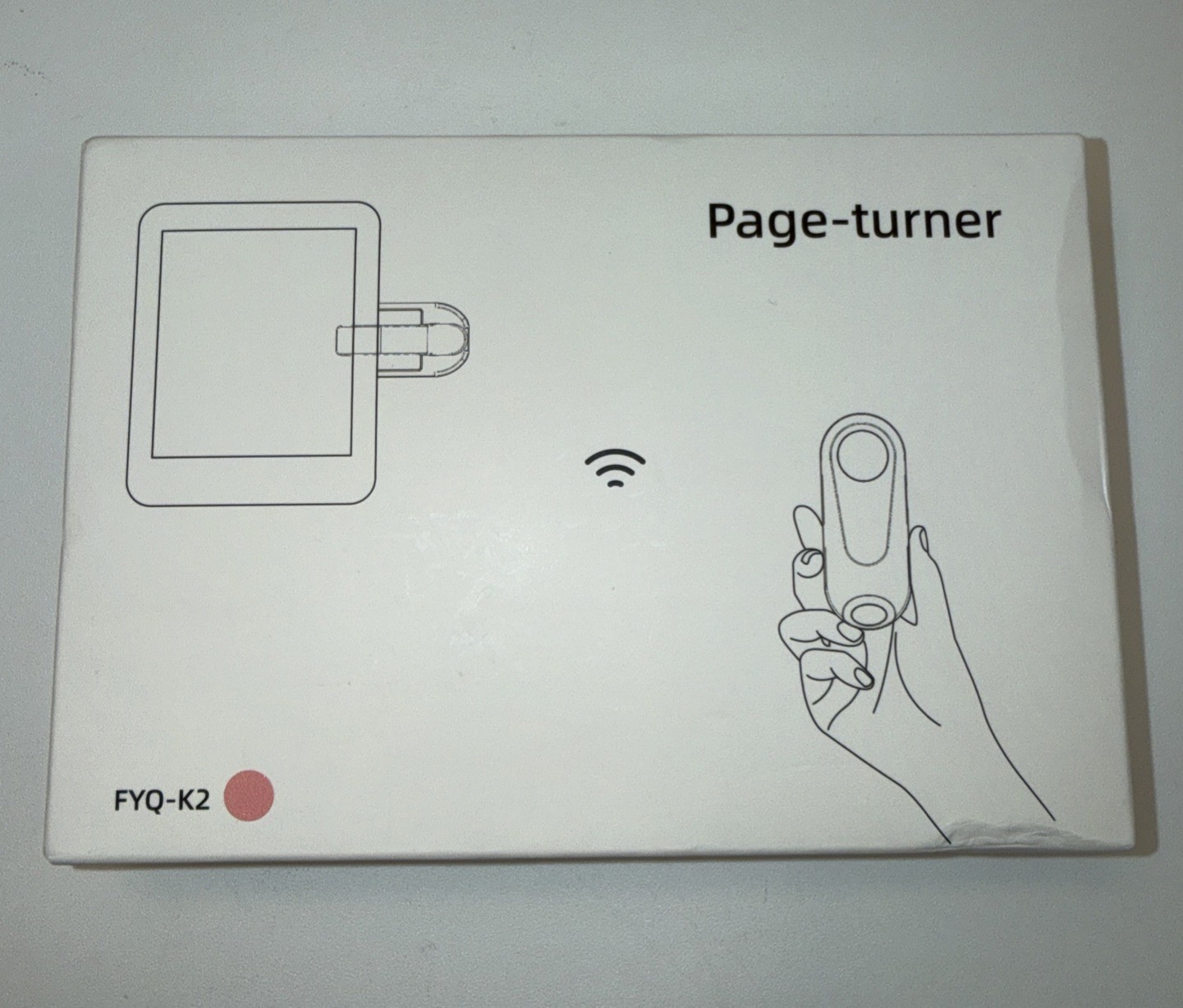 RF Remote Page Turner for Kindle, iPad, Kobo, Silent, USB-C Rechargeable – Pink
