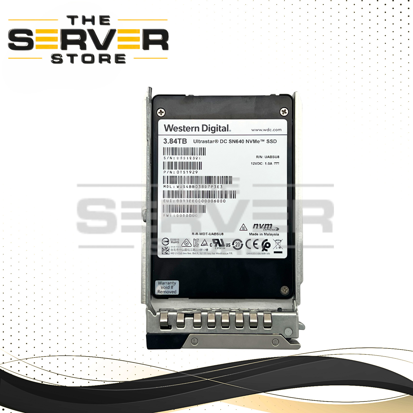 WD HGST 3.84TB NVMe U.2 G3 x4 2.5" SSD SN640 Dell PowerEdge G15 WUS4BB038D7P3E3