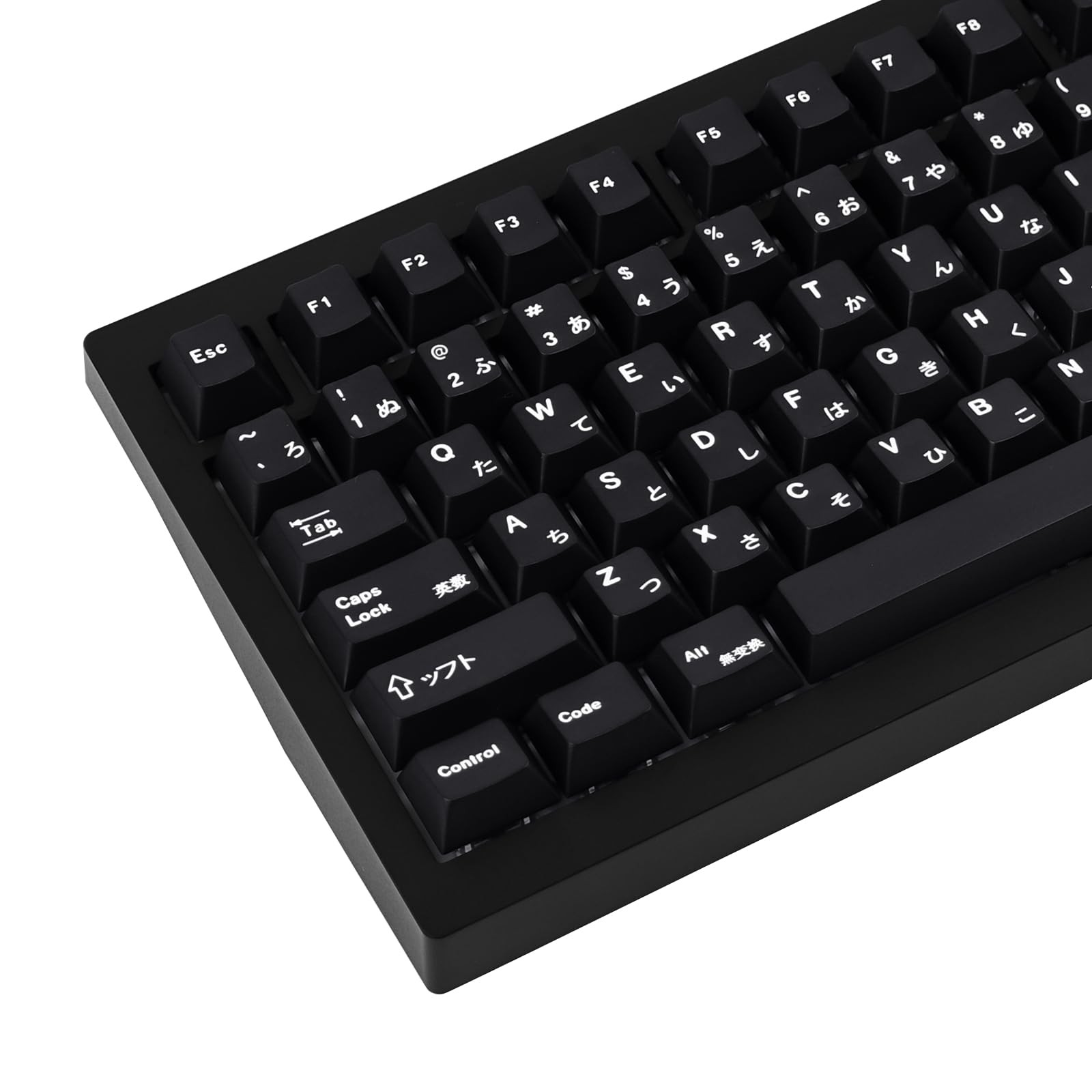 PBT Black Japanese Keycaps Minimalist Style Custom Mechanical Keyboard Set