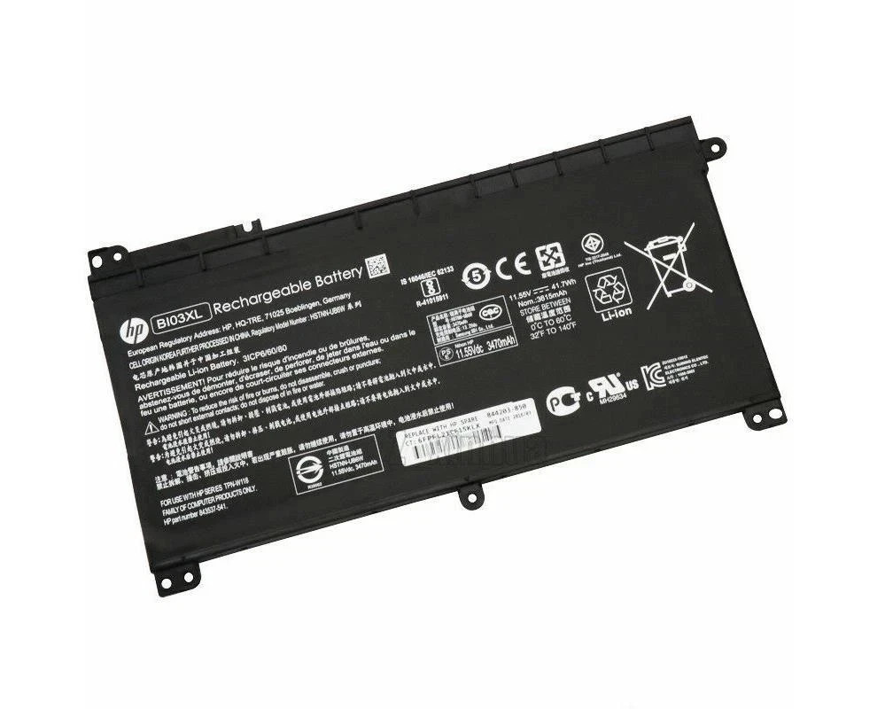 Genuine OEM BI03XL  Battery For HP Pavilion X360 13-U 844203-850 844203-855 US