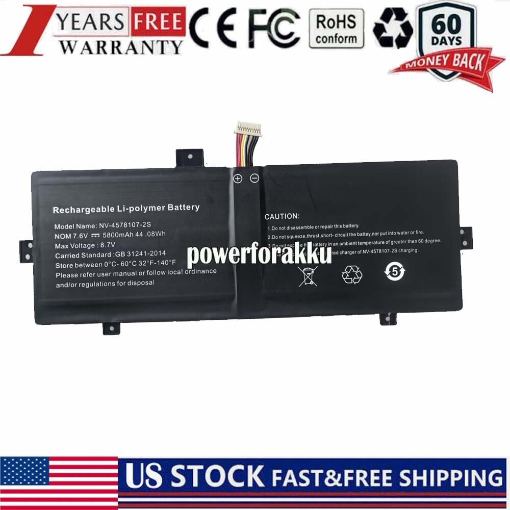 Battery for GEO Geobook 120 3379107-2S ,NV-4578107-2S,3882229C,PL3378107P*2S US