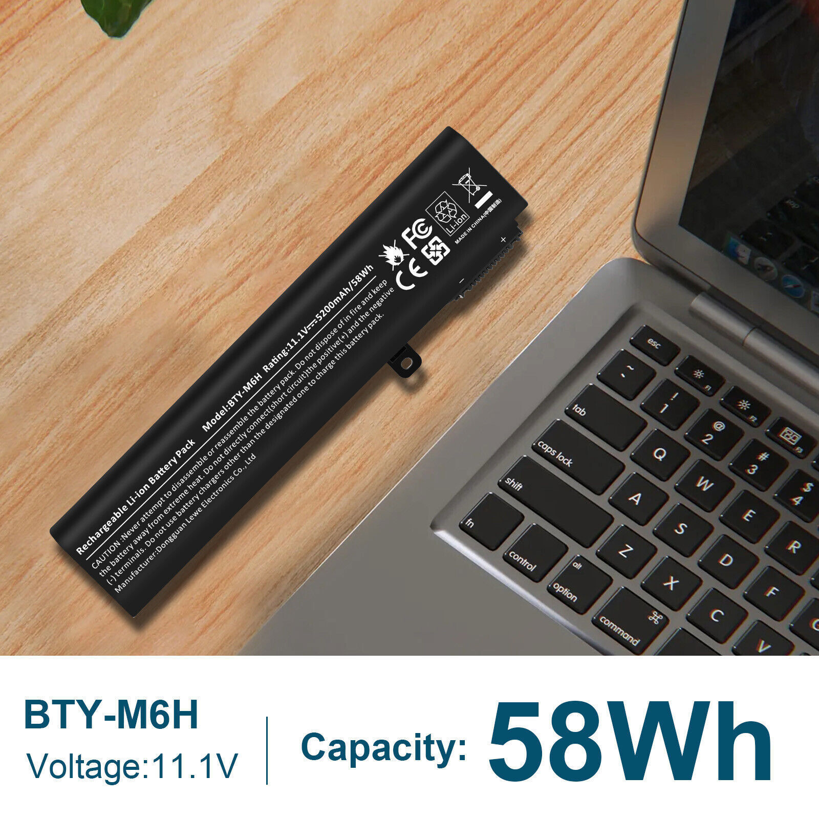 Battery BTY-M6H For MSI GE62 GE63 GE72 GP62 GP72 GL62 GL72 GP63 GE75 Series 51Wh
