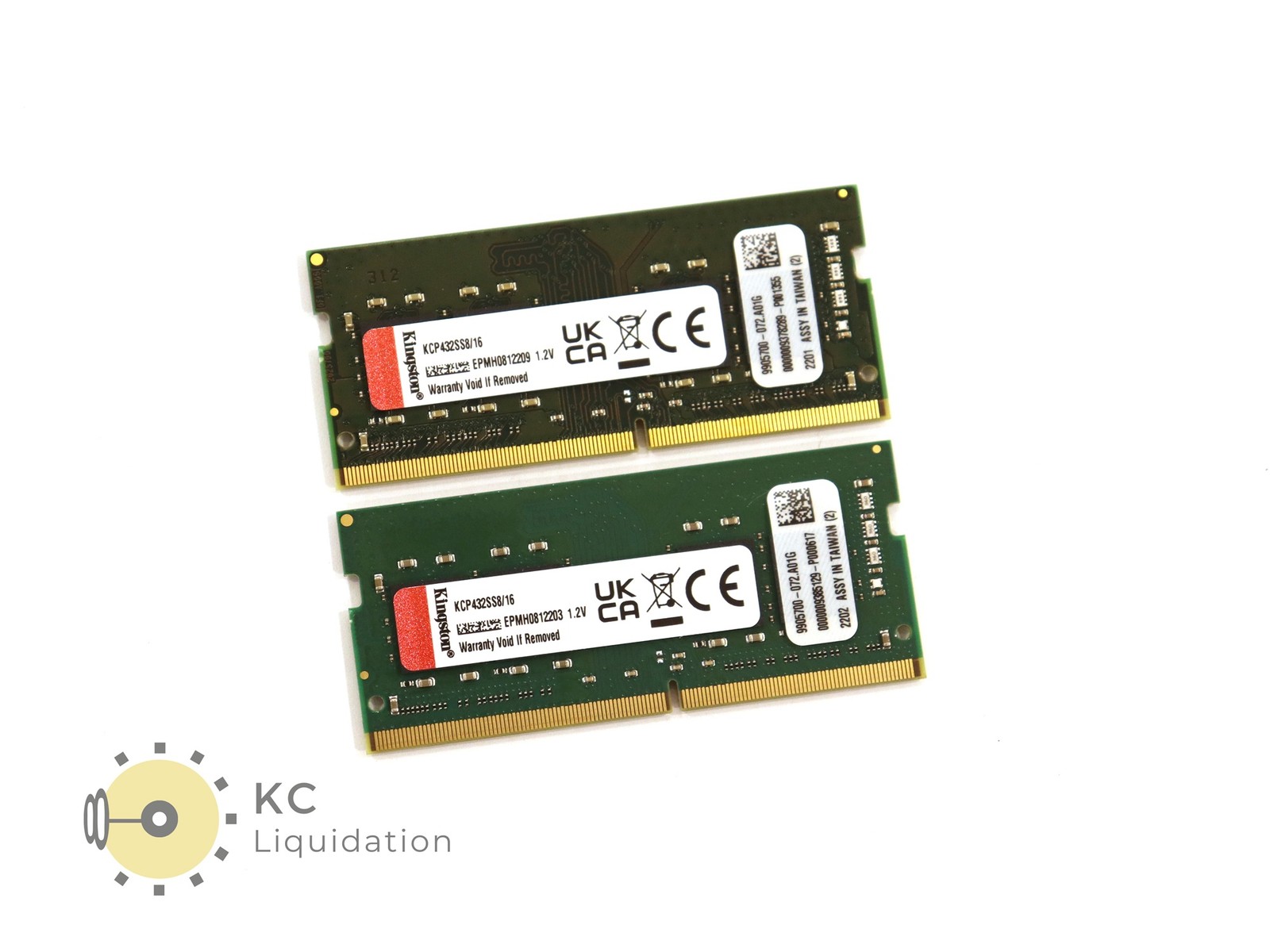 Kingston Lot (2x16GB) DDR4-3200 PC4-25600 1Rx8 SODIMM RAM Memory KCP432SS8/16