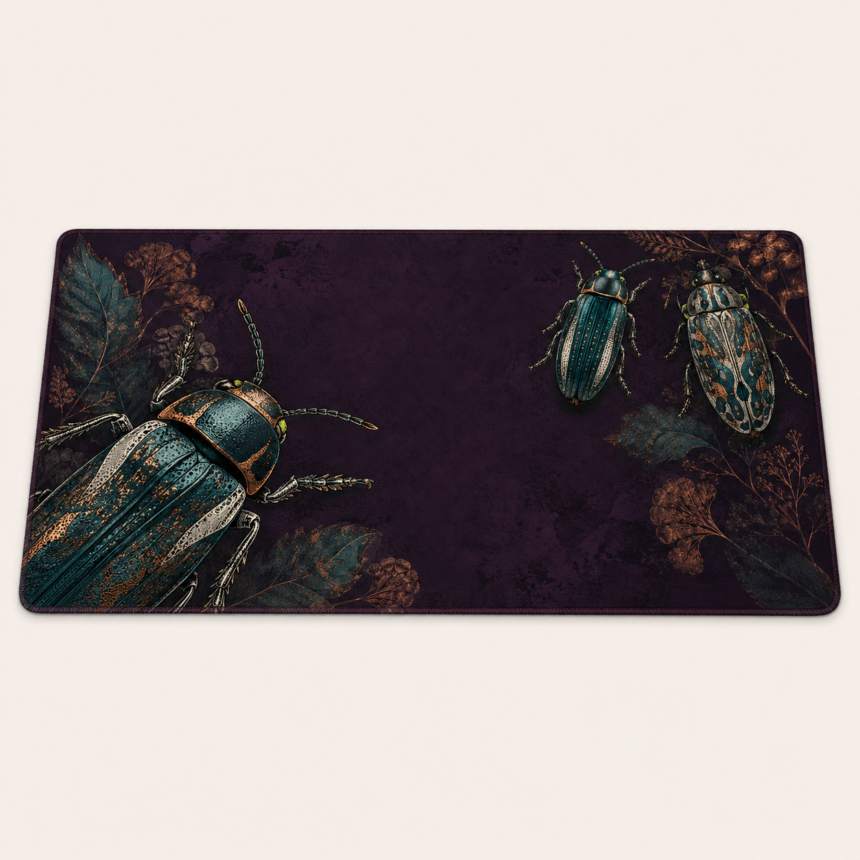 Mercury Beetle Gaming Mouse Pad XXL Desk Mat 36x18 Stitched Edge