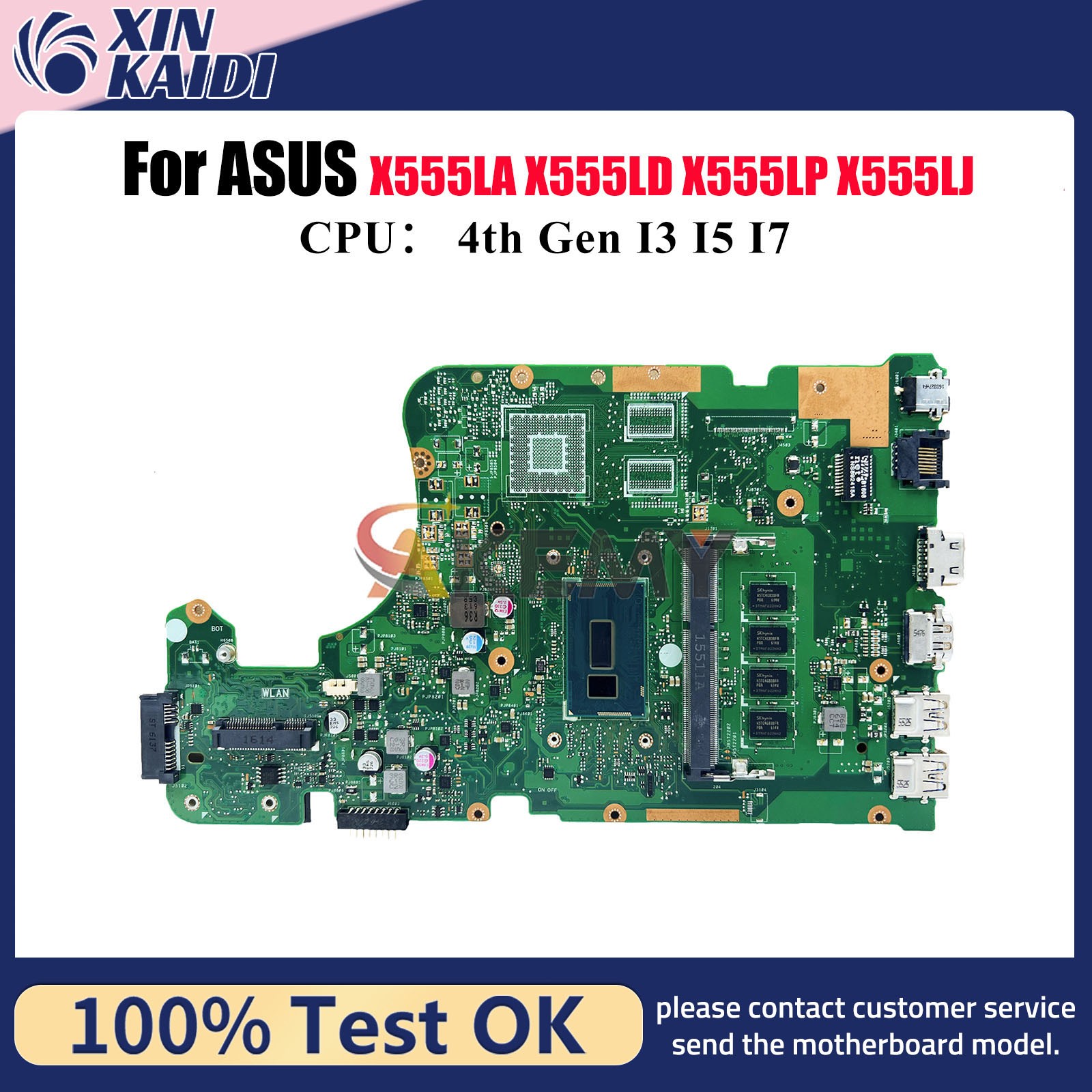X555LAB Motherboard For ASUS X555LB X555LP X555LJ X555LD Mainboard W/CPU