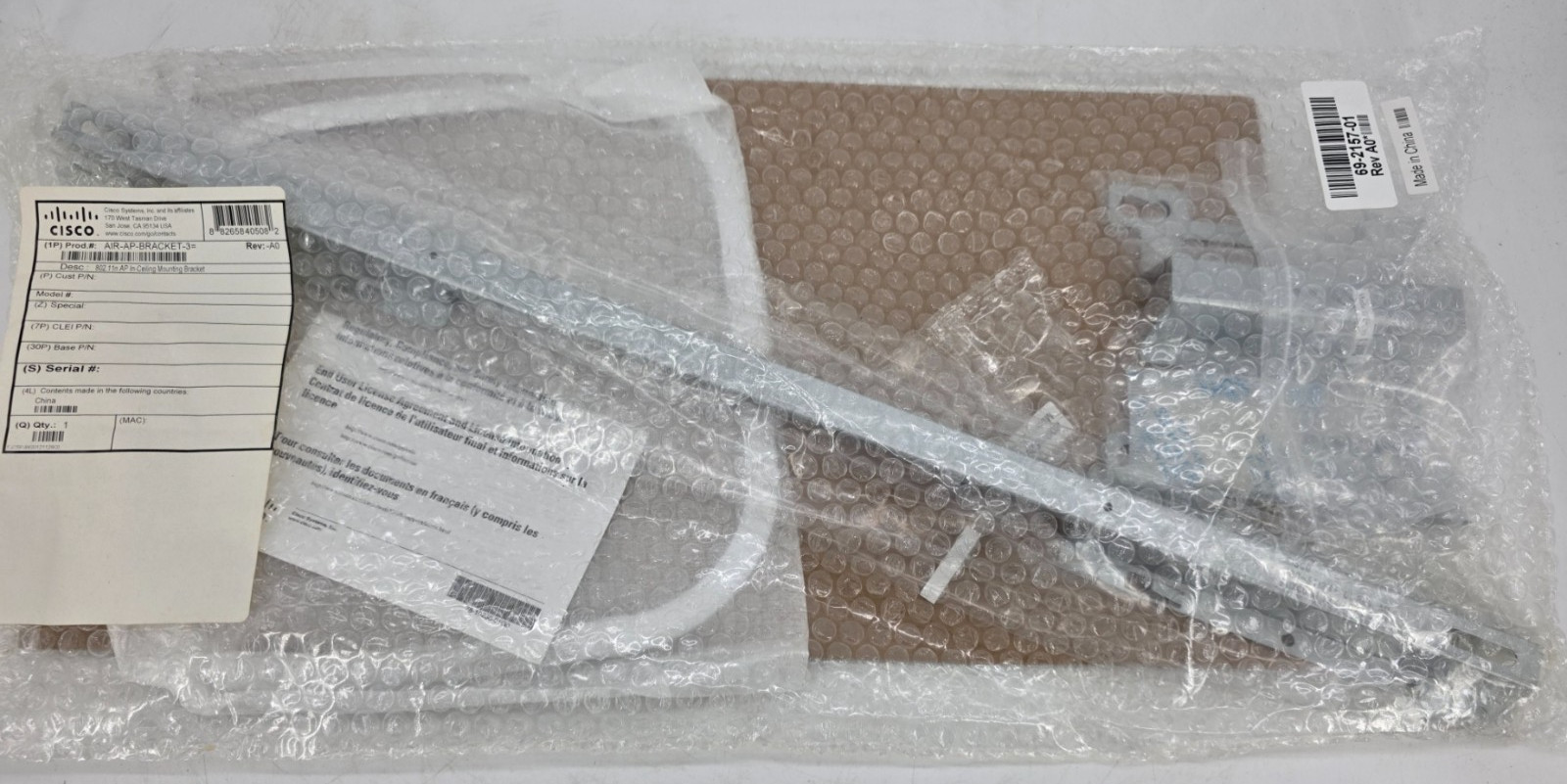 Lot of 5 Cisco AIR-AP-BRACKET-3 In-Ceiling Mounting Brackets New Genuine QTY
