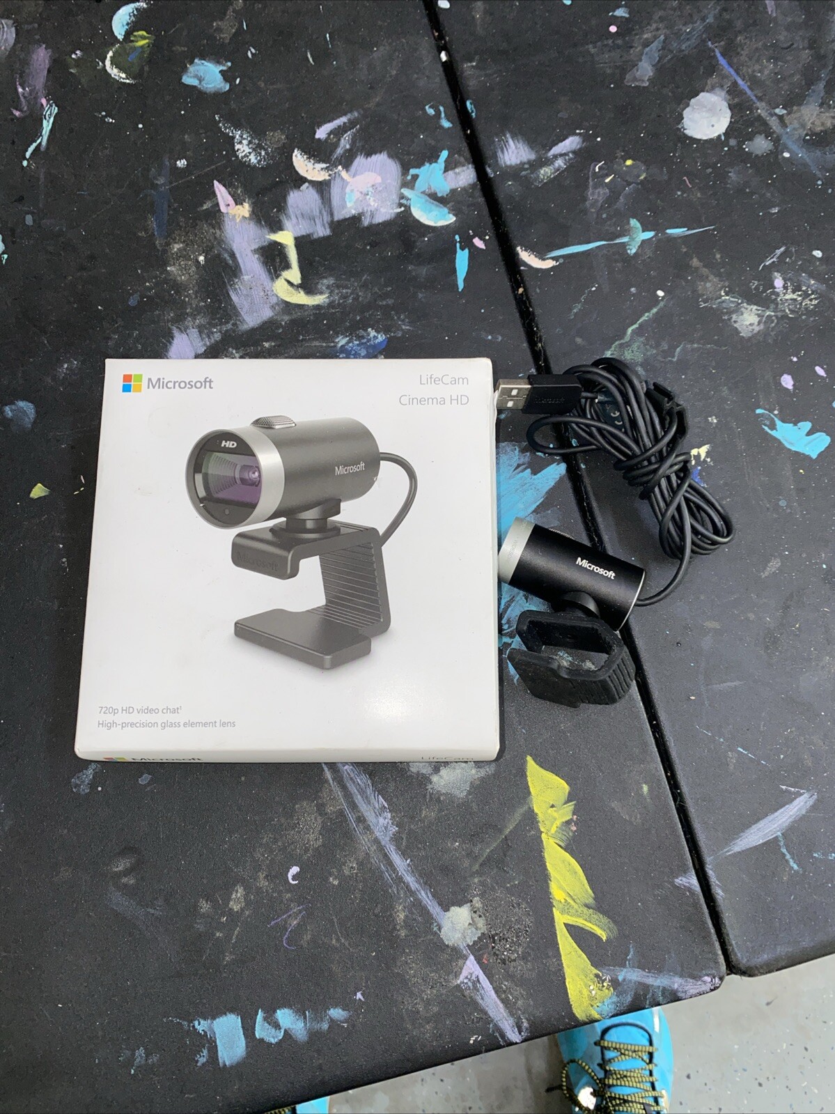 GENUINE Microsoft #1393 LifeCam Cinema 720p HD Webcam for Business - Black